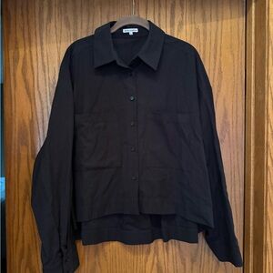 Reformation high low Button-Up Shirt